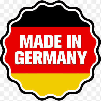 Made in Germany Logo in Schwarz‑Weiß, das für regionale, hochwertige und fair produzierte Mokrafit‑Produkte steht