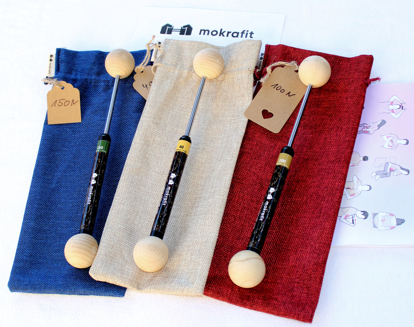 3x Mokrafit PowerStick - Lieferumfang - mit Huelle